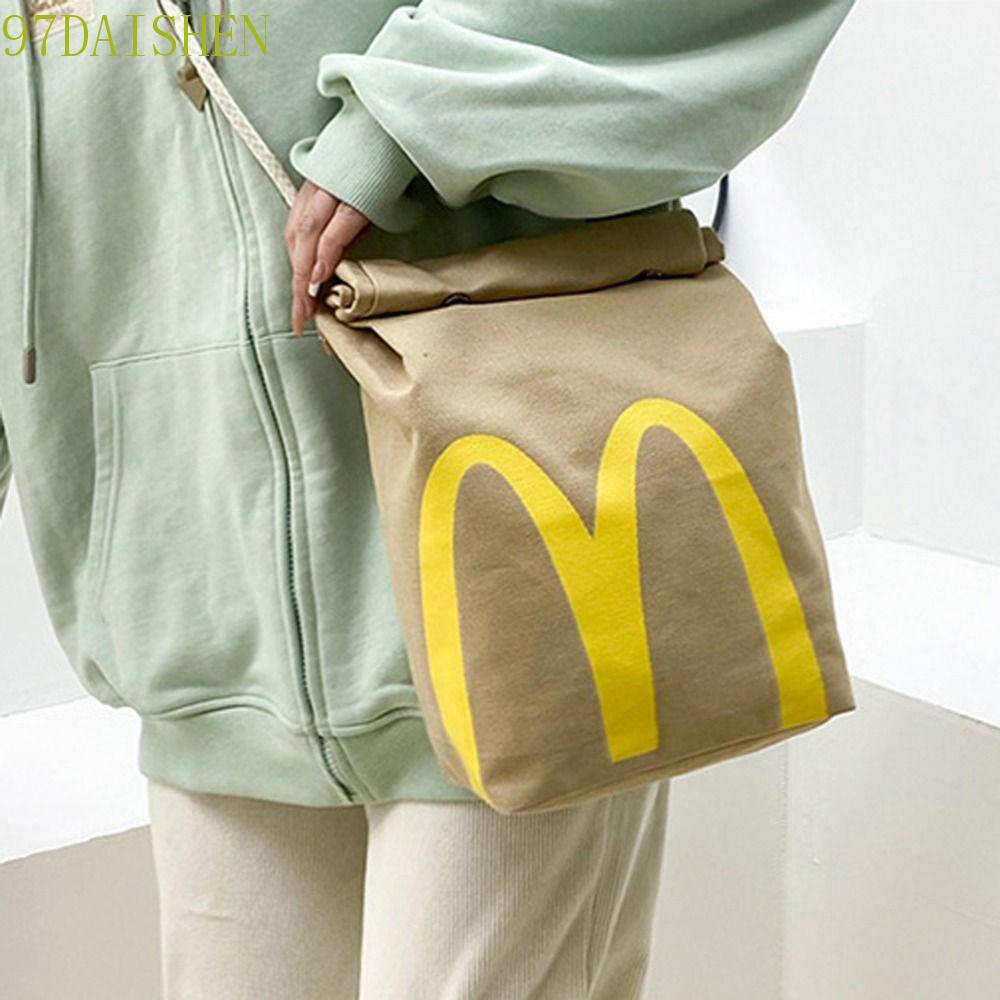 Daishen1 McDonald's กระเป๋าเป้สะพายหลัง ใส่แล็ปท็อปได้ จุของได้เยอะ สําหรับผู้ชาย และผู้หญิง