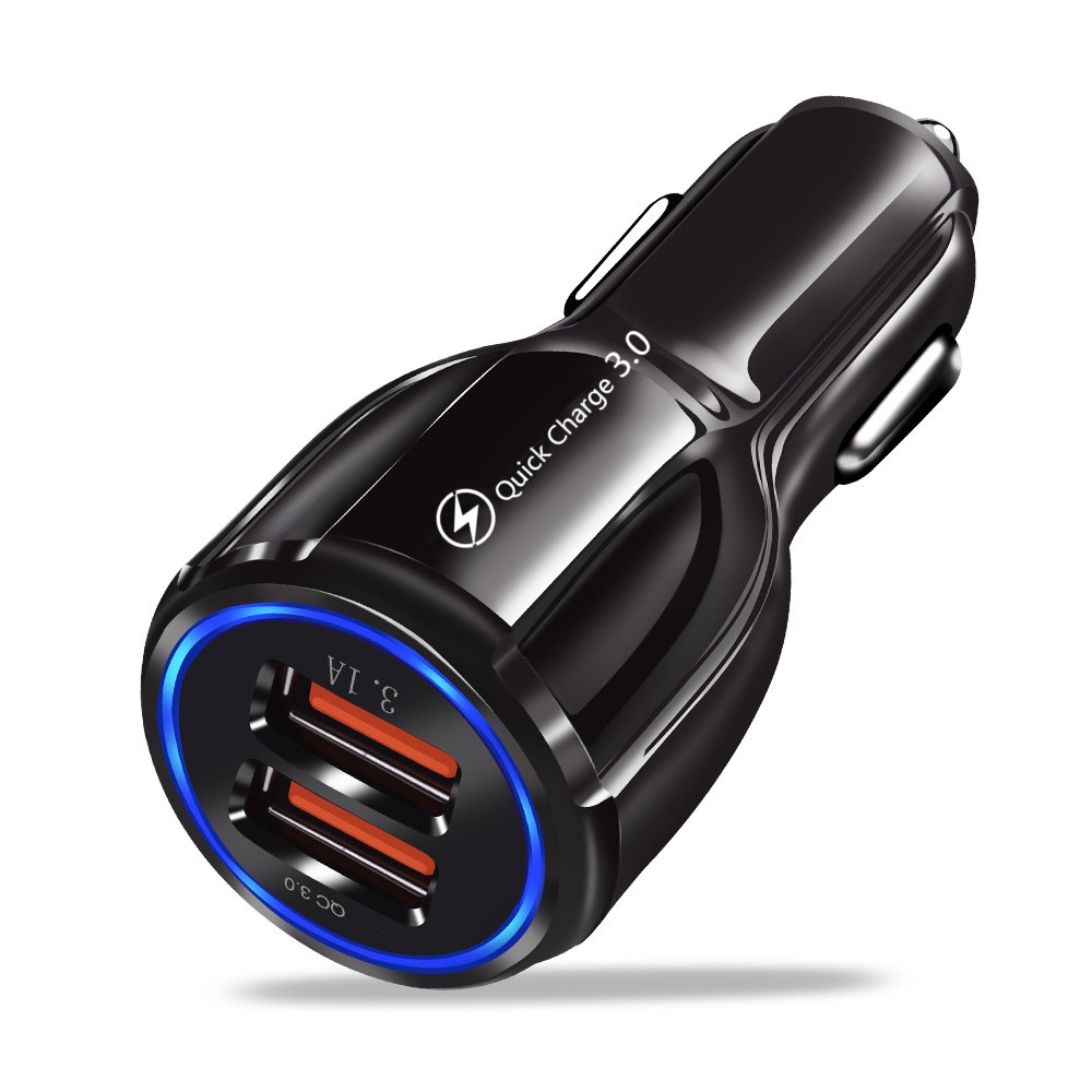 4.8a Dual USB Car Charger Fast Phone Charge Quick Charge QC 3.0 อะแดปเตอร์ชาร์จในรถ
