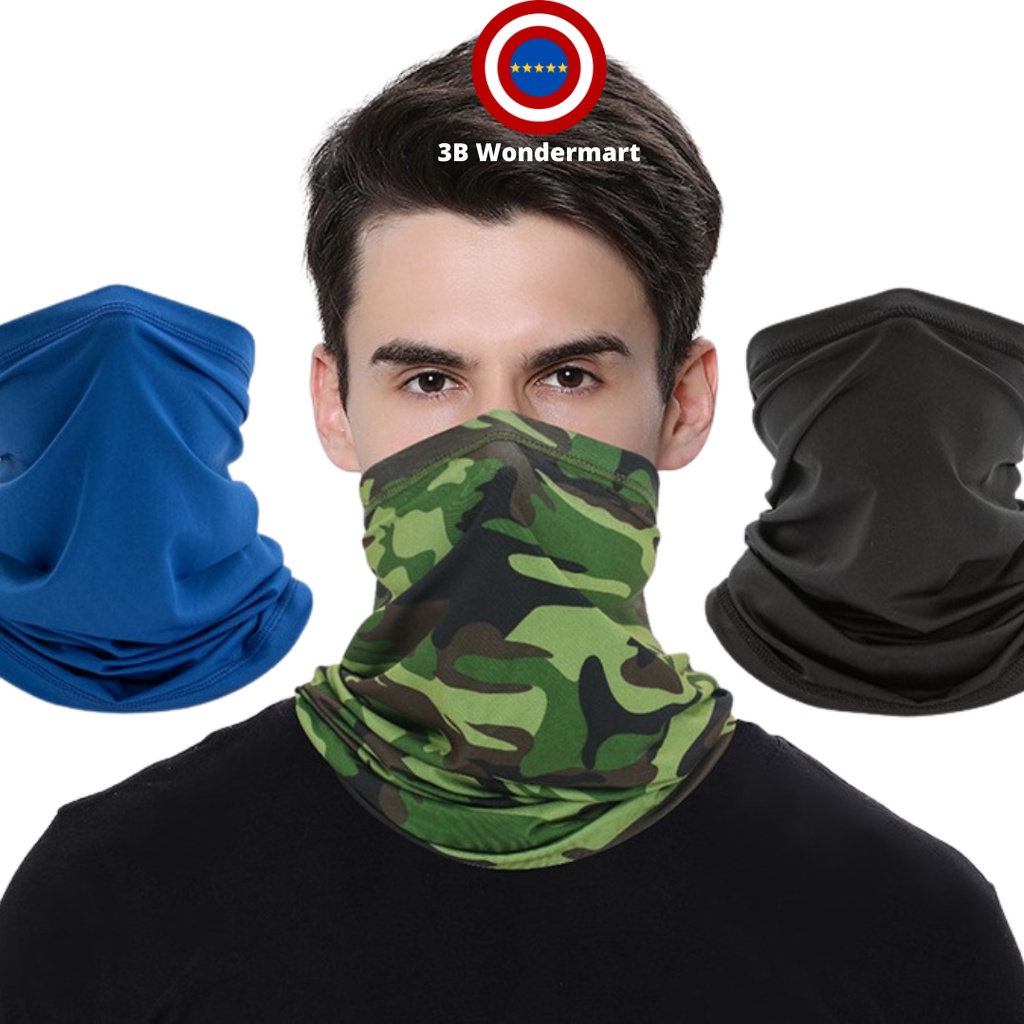 Motor Rider ผ้าพันคอ Anti UV คอ Gaiter Ice Headscarf Head Buff Face Mask ผ้าไหมน้ําแข็งตกปลา Badana 