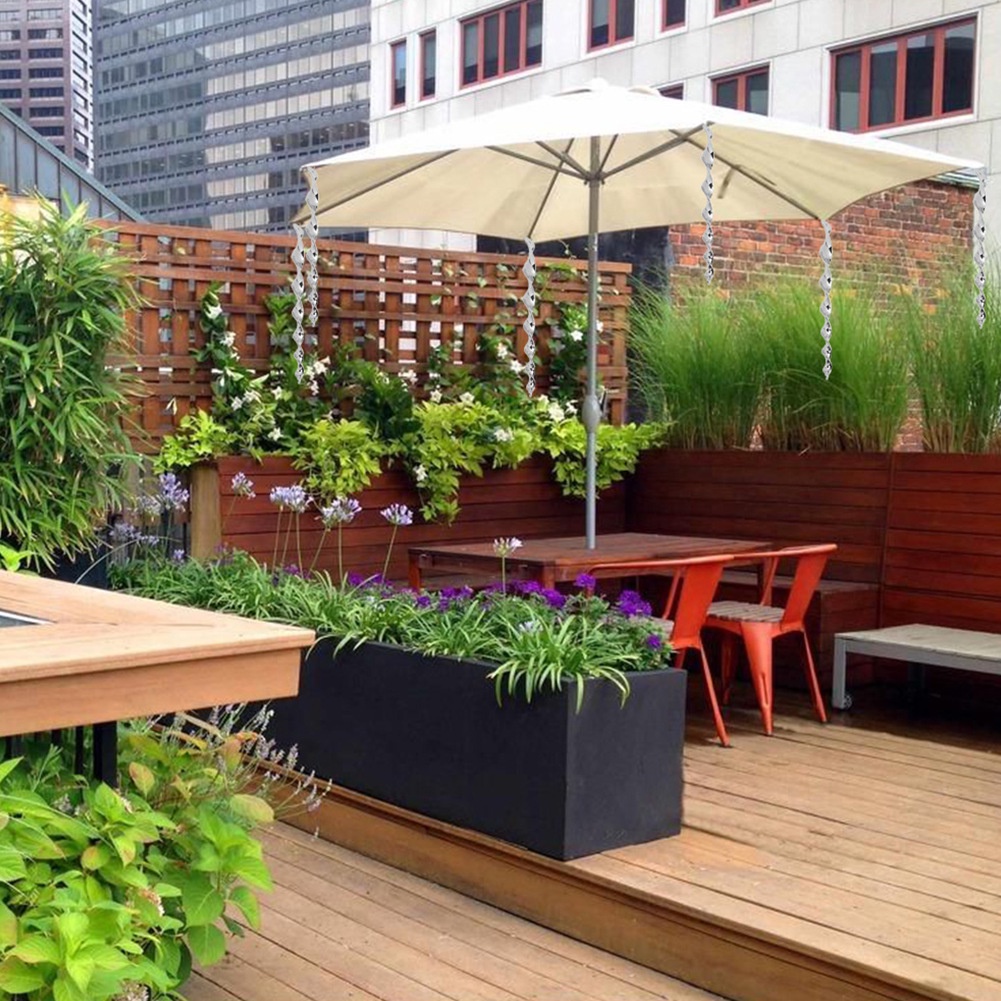 [พร้อมส่ง] 12 ชิ้น สะท้อนแสง ไล่นก หมุนได้ กลัว ก้านระเบียง บ้าน สวน แท่งสะท้อนแสงไล่นก แท่งไล่นก bird repeller - รูปที่ 3