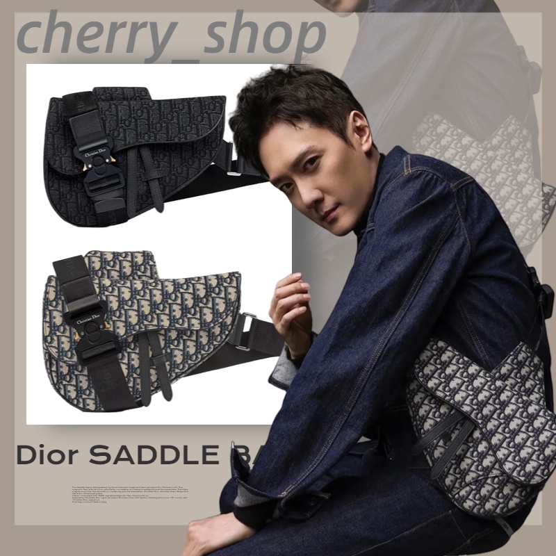 ดิออร์ Dior Saddle BAG กระเป๋าอาน/กระเป๋าสะพายข้าง/ชาย / แบรนด์ใหม่และเป็นของแท้