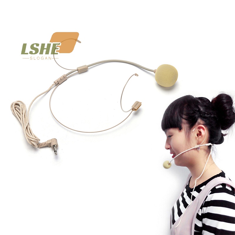 [LSHE] ชุดหูฟังไมโครโฟนไร้สาย แบบตะขอคู่ สําหรับ Shure Wireless 4pin Mini Plug