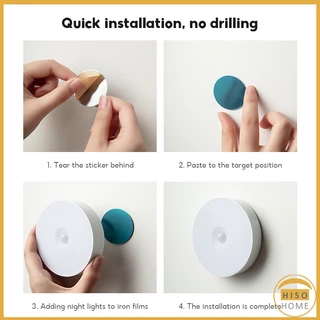 โคมไฟหัวเตียง LED 0.6w ชาร์จ โคมไฟ ยึดผนังด้วยแม่เหล็ก LED Button night light