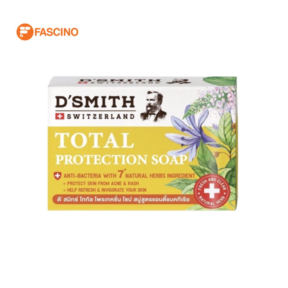 D'SMITH Total Protection Soap ดี'สมิทธ์ สบู่ก้อนช่วยยับยั้งเชื้อแบคทีเรีย (100g.)