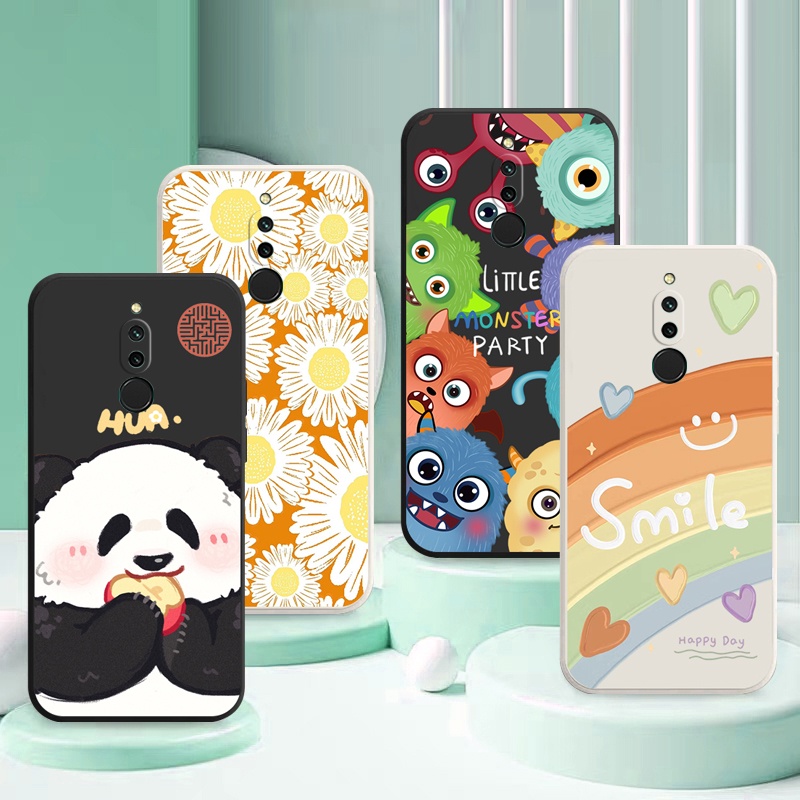เคส Redmi 8 Redmi 8 น่ารักน่าหยิก น้อย สัตว์ประหลาด แพนด้า สายรุ้ง ดอกไม้ กรณีโทรศัพท์มือถือ