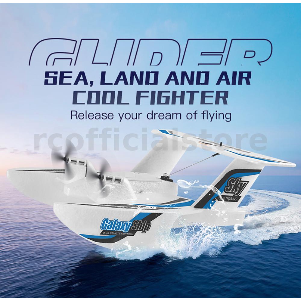 Kf603 Sea Land Air ปีกกว้าง 290 มม. 2.4G 3CH ไจโรในตัว EPP เครื่องร่อน เครื่องบินบังคับ RTF พร้อมไฟ LED