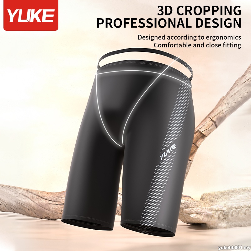 กางเกงว่ายน้ำผู้ชาย YUKE สำหรับสระว่ายน้ำ ชายหาด เซิร์ฟ กางเกงว่ายน้ำสำหรับผู้ใหญ่ นุ่ม สบาย มืออาชีพ 2025