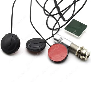 Universal Stick บน Transducer 6.35 มม.Endpin เอาต์พุตแจ็ครถกระบะ Piezo 3 Transducer สําหรับอะคูสติกกีตาร์ Ukulele Mandolin ไวโอลิน