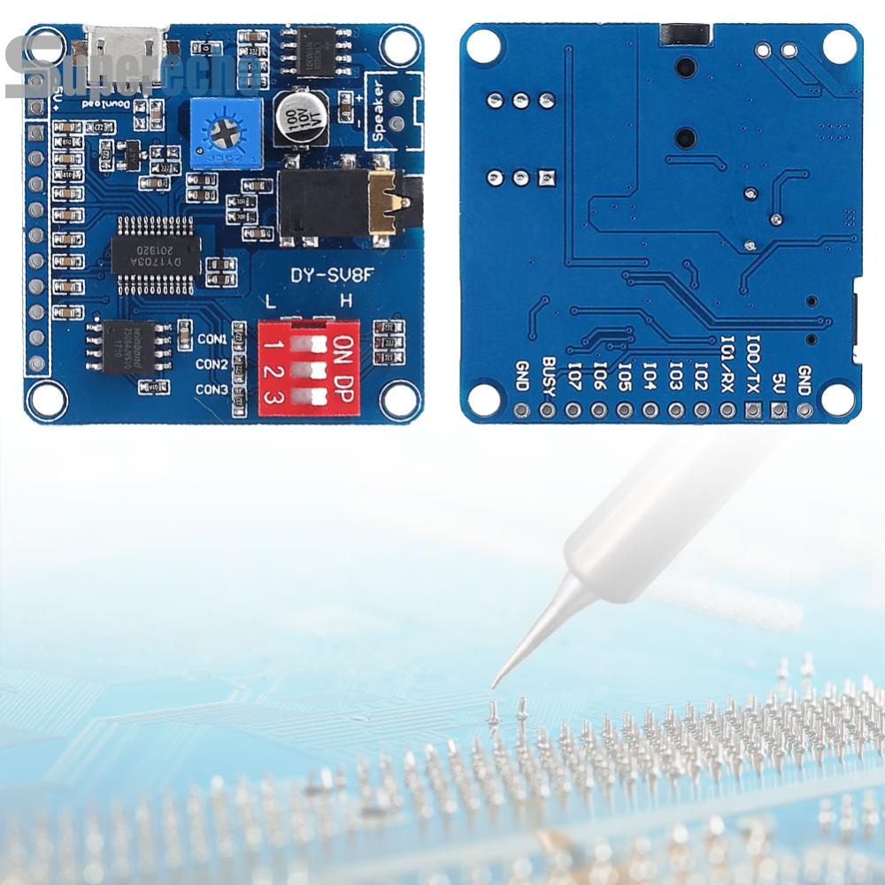 Dy-sv8f บอร์ดขยายเสียง เครื่องเล่นเพลง MP3 Class D 5W ขนาดเล็ก 8 เมตร สําหรับการ์ด SD TF [superecho.th]