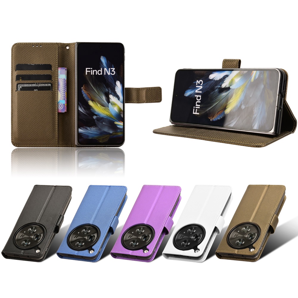 เคส for OPPO Find N3 N2 N  X2 X3 X5 X6 Pro 5G เคสโทรศัพท์หนัง PU แบบฝาพับ พร้อมช่องใส่บัตร และสายคล้องมือ สําหรับ FindN3 FindN2 PU Leather Flip Case Wallet Card Slots Stand ฝาพับหนัง ซองมือถือ