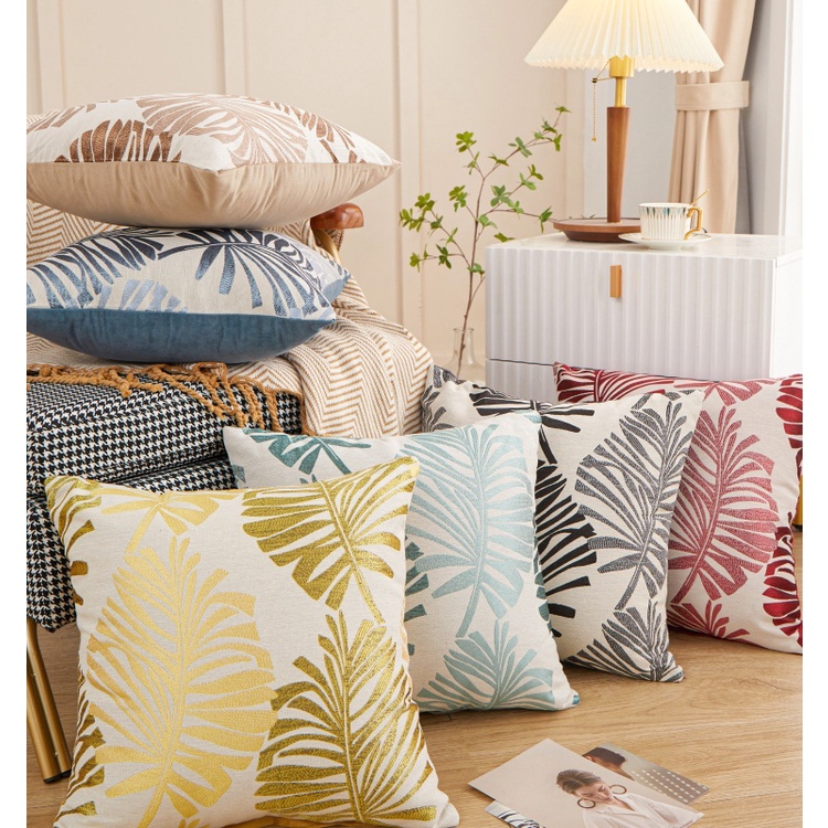 Jacquard หมอนอิงโซฟา แบบเรียบง่าย สไตล์โมเดิร์น สําหรับตกแต่งห้องนั่งเล่น สํานักงาน