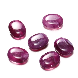 St. kunkka 10 ชิ้นอะคริลิคแบนรูปไข่เลียนแบบลูกปัดหิน Perforated Spacer ลูกปัดสามารถใช้สําหรับ DIY เครื่องประดับทําสร้อยคอสร้อยข้อมือ
