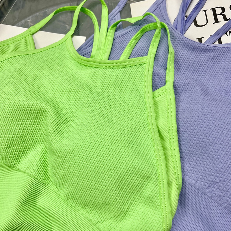 【MAGGIEYOGA】 (แผ่นคงที่) สปอร์ตบรา ยาง สายคล้องไหล่คู่ ฟิตเนส