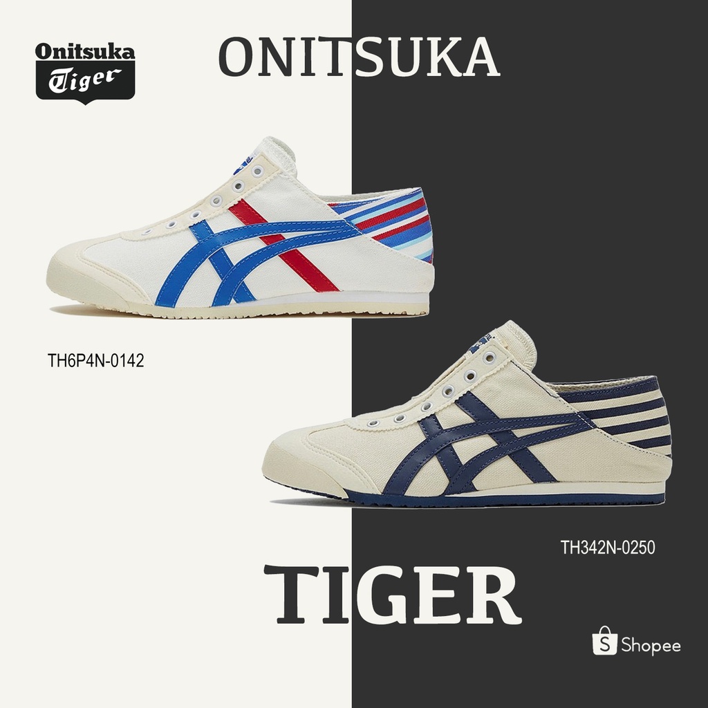 [ ของแท้ 100%] Onitsuka Tiger MEXICO 66 slip-on รองเท้าลําลอง  TH6P4N-0142/TH342N-0250