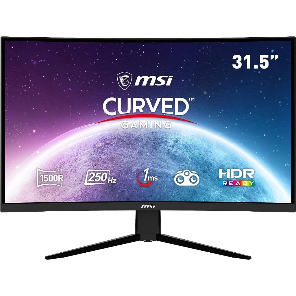 MSI VA 31.5" Optix G32C4X 250Hz 1ms AMD FreeSync Premium Curved Gaming Monitor