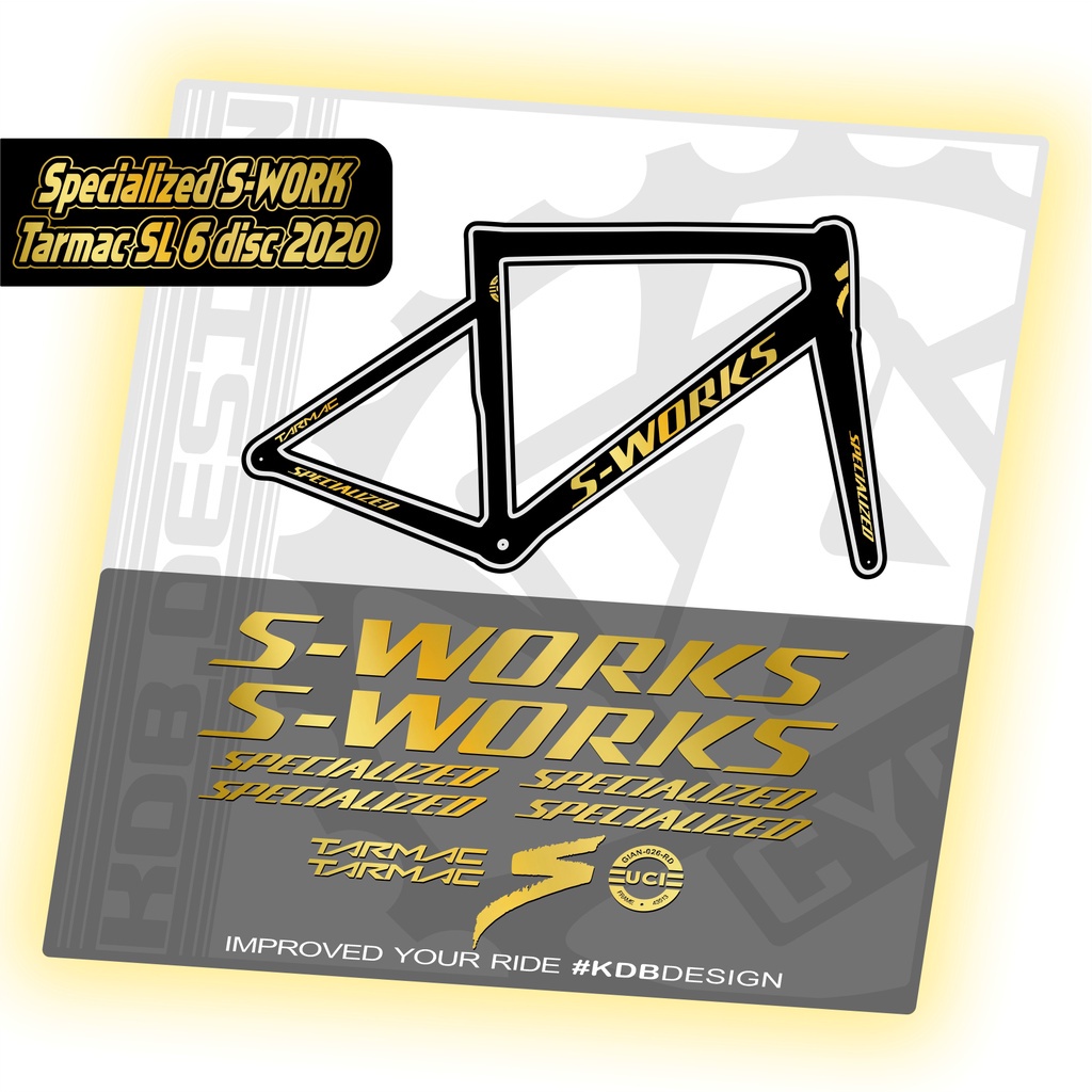สติกเกอร์รูปลอก S-WORK TARMAC SL 6 2020 สําหรับติดตกแต่งรถจักรยาน