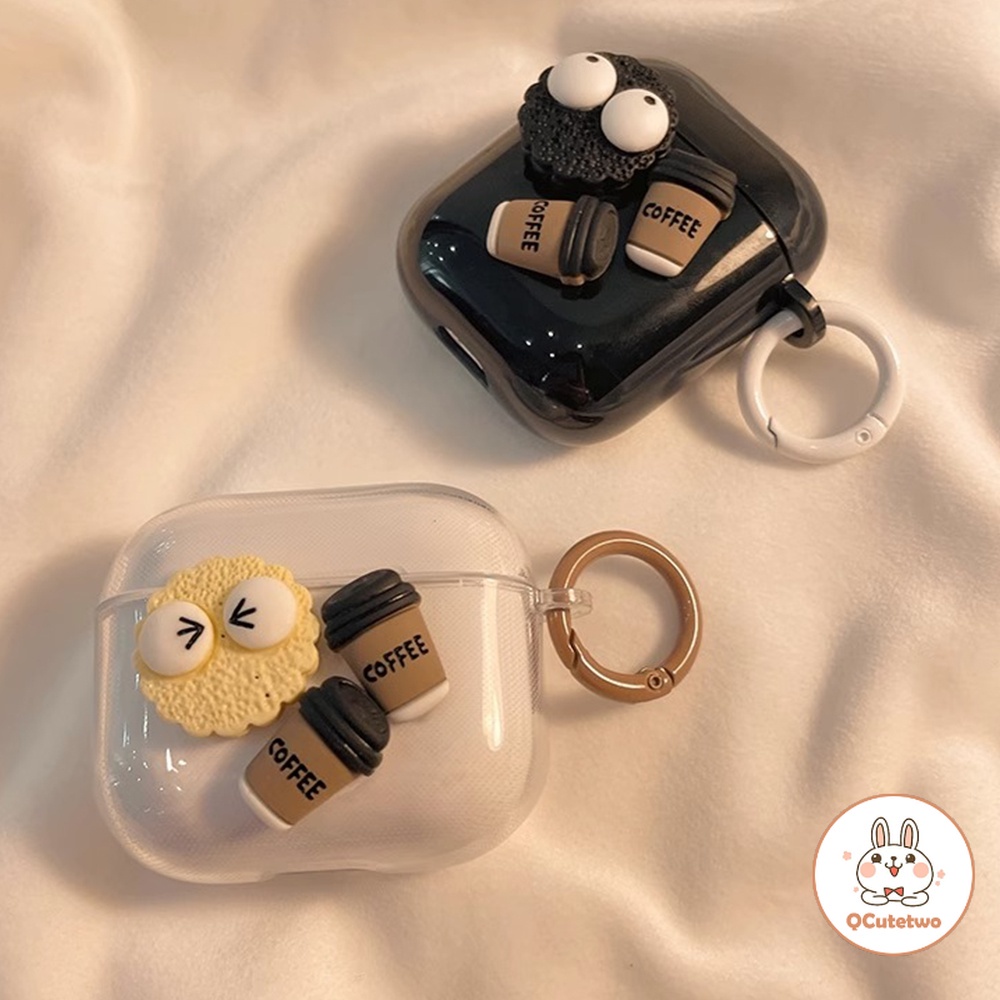 เคสหูฟังไร้สาย แบบใส ลายการ์ตูน 3D พร้อมแหวน สําหรับ Airpods Pro 2 Airpods 1 2 3