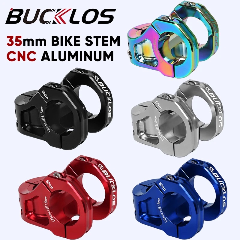 Bucklos คอแฮนด์บาร์ อลูมิเนียมอัลลอย CNC 35 มม. น้ําหนักเบา สําหรับจักรยานเสือภูเขา