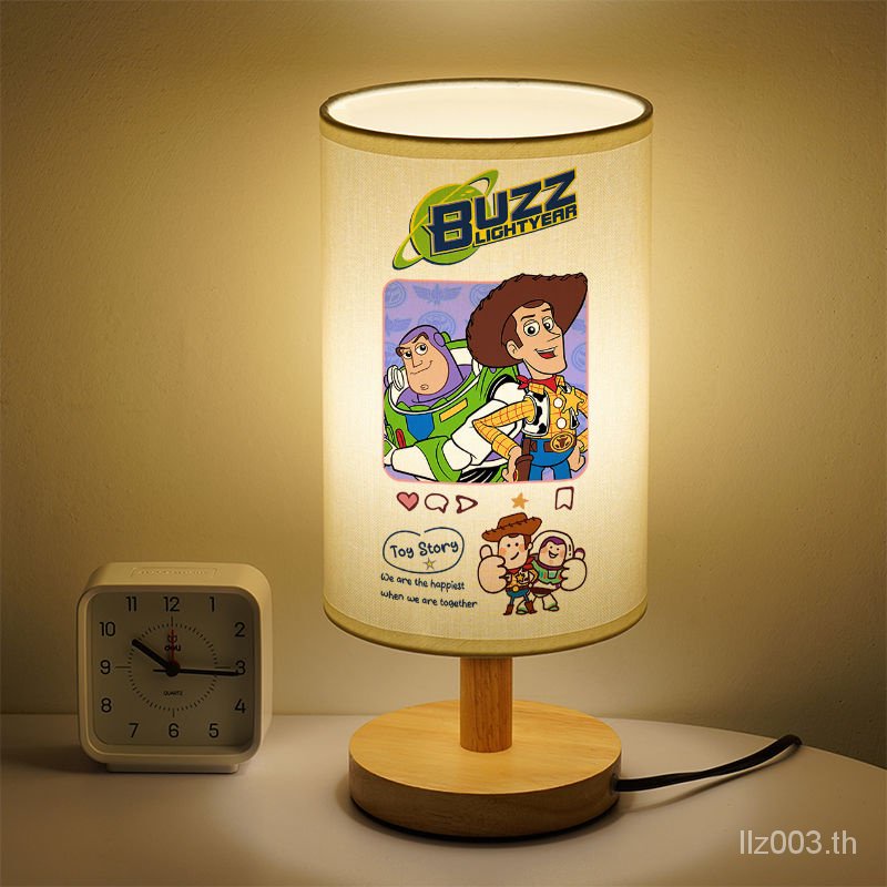 โคมไฟตั้งโต๊ะ ขนาดเล็ก ลาย Toy Story Buzz Lightyear Woody แบบเรียบง่าย สไตล์สร้างสรรค์