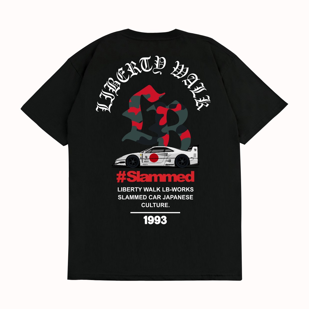 มีหลายสี เสื้อยืด ลาย Krmk Kaos FERRARI F40 LBWK LIBERTY WALK Kaos สําหรับรถยนต์