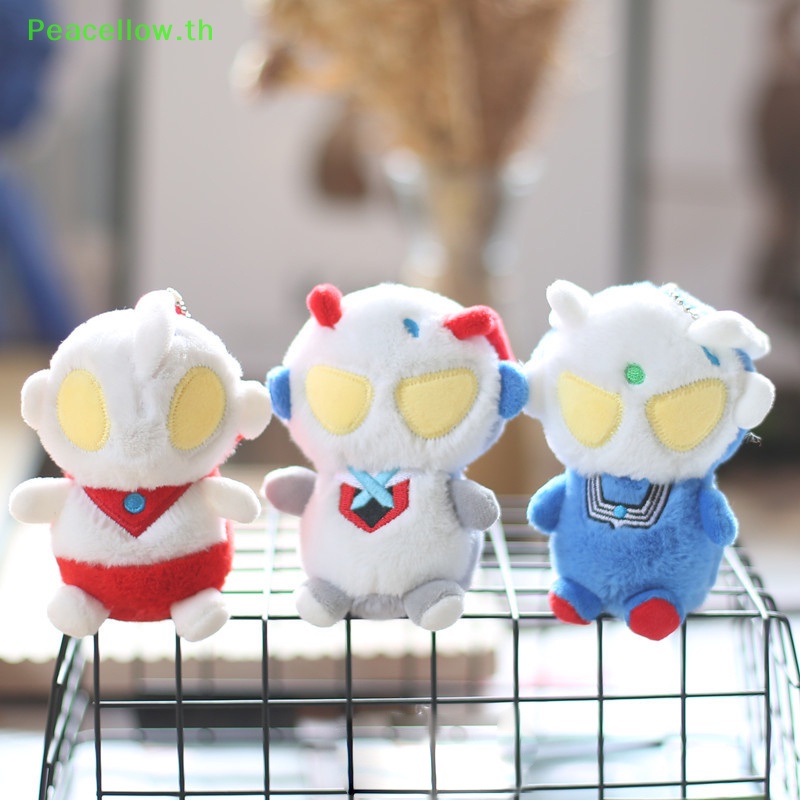 Peacellow พวงกุญแจ จี้ตุ๊กตาอุลตร้าแมน Tiga Ultraman Zero Ultraman น่ารัก ขนาด 12 ซม. เครื่องประดับ สําหรับห้อยกระเป๋า ของขวัญเด็ก