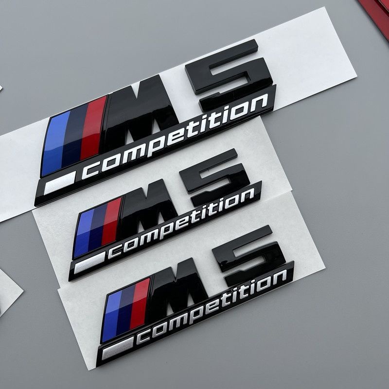 BMW BMW M Logo โลโก้รถ M Competition Word Logo 320i 525i 530li ดัดแปลง M3 M4 M5 Fender โลโก้ โลโก้ด้