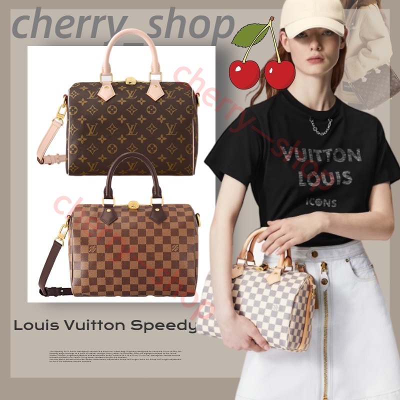 หลุยส์วิตตอง/Louis Vuitton SPEEDY bag with shoulder strapLV BAG/ผู้หญิง/กระเป๋าสะพาย speedy 30 speedy 25 speedy 35