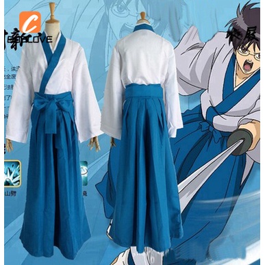 ชุดคอสเพลย์ ชุดกิโมโน แขนยาว ลายการ์ตูนอนิเมะ Gintama Shimura Shinpachi สําหรับผู้ใหญ่
