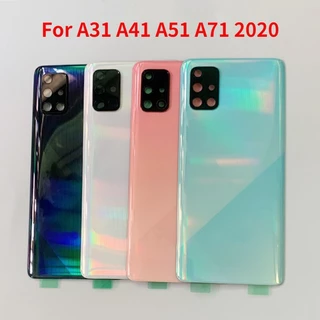 SAMSUNG สําหรับSamsung Galaxy A31 A41 A51 A71 2020 A315 A415 A515 A715 ฝาหลังแบตเตอรี่ด้านหลังประตูเปลี่ยนอะไหล่ซ่อม