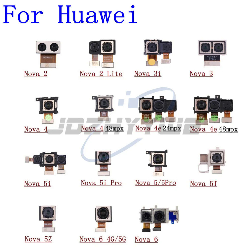 อะไหล่โมดูลกล้องหลัก ด้านหลัง สายเคเบิ้ลอ่อน แบบเปลี่ยน สําหรับ Huawei Nova 6 4G 5G 5 5Z 5T 5i Pro 3 3i 4 4e 2 Lite