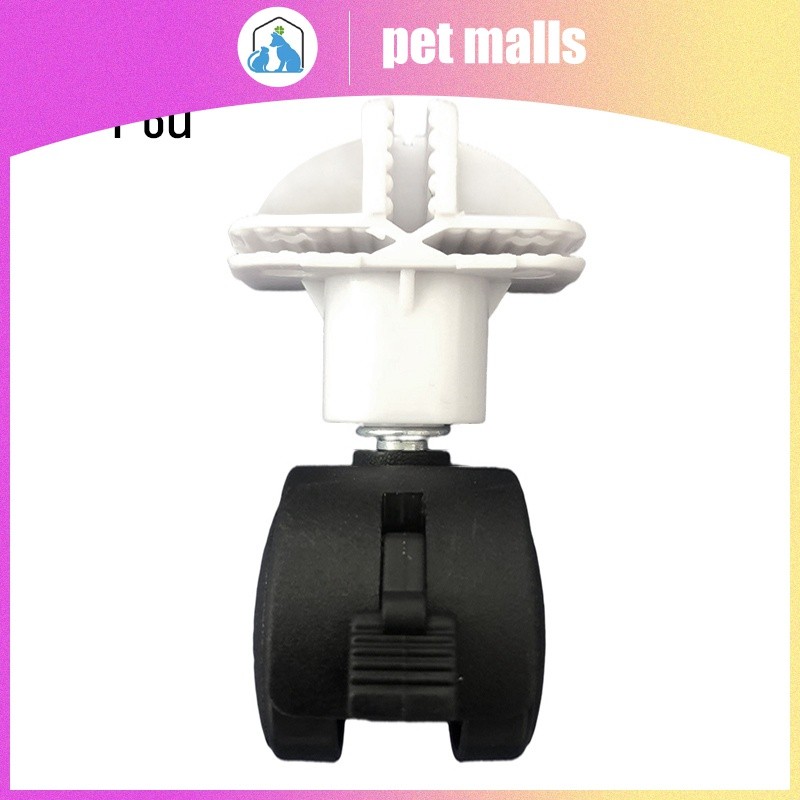 PET MALLSกรงใหม่ย้ายล้อหัวเข็มขัดเมจิกแผ่นกรงล้อสากลพร้อมล้อเบรค1PCS
