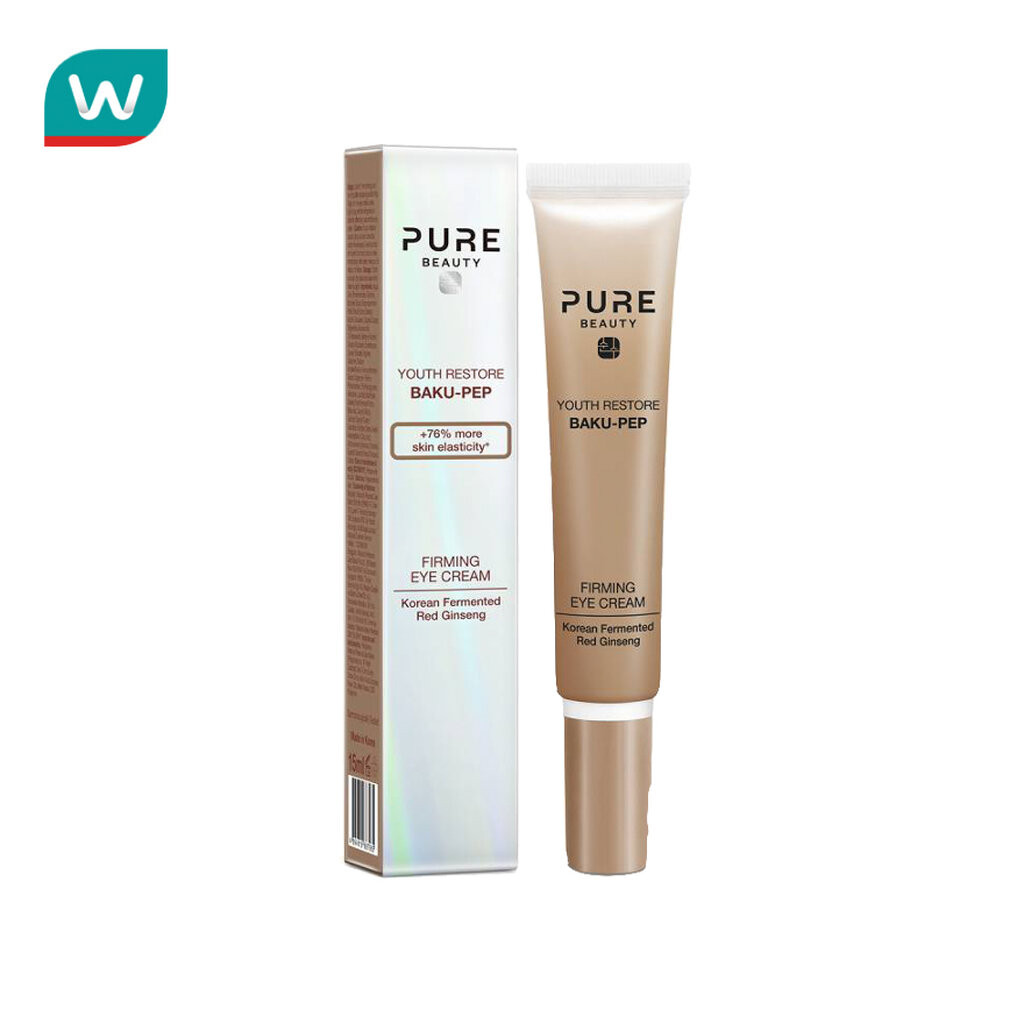 Pure Beauty เพียว บิวตี้ ยูธ รีสโตร์ บาคู-เพป เฟิร์มมิ่ง อาย ครีม 15 มล.