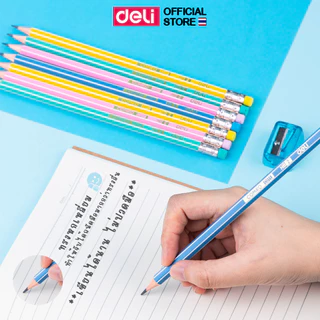 ดินสอไม้COMIKO Deli รุ่น C011 ความเข้มHB สีสันสดใส (จำหน่าย 1 กล่อง / 12 แท่ง)