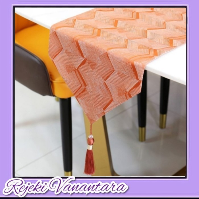 [[PREMIUM]]BEST ผ้าปูโต๊ะลายยาว ขนาด 160 Cm 210 Cm Elegant Table Runner - ORN ZIG, 160 CM