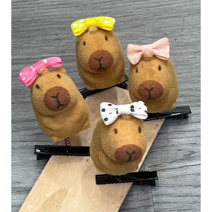 S0496 กิ๊บติดผม ดุ๊กดิ๊ก คาปิบาร่า สัตว์น่ารัก ขนาดเล็ก สไตล์เกาหลี Capybara - รูปที่ 5