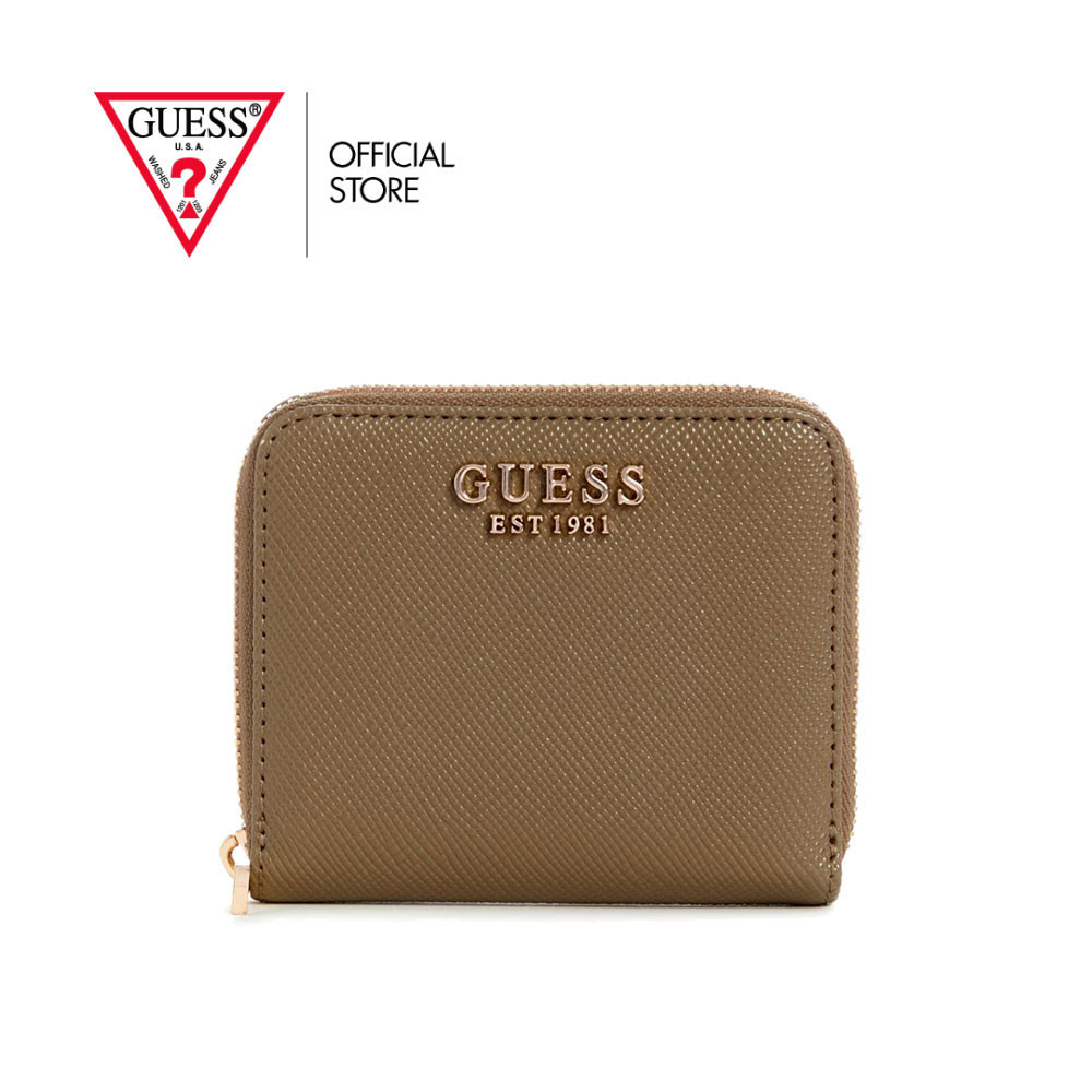 GUESS กระเป๋า รุ่น ZG8500137 LAUREL SLG SMALL ZIP AROUND GREY สีเทา