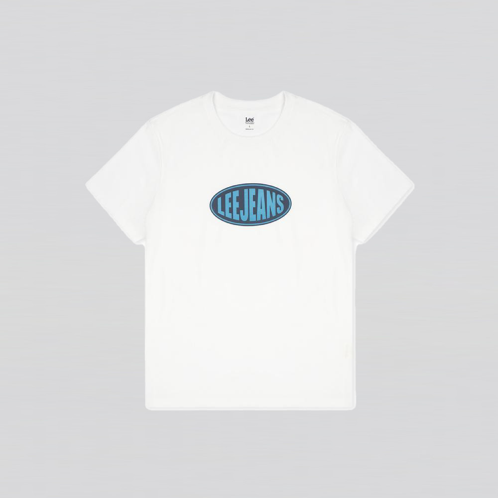 LEE เสื้อยืดแขนสั้นผู้ชาย ทรง Regular รุ่น LE F124MTSSF08 สีขาว