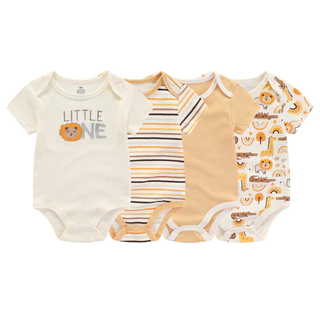 คิดดี้ซูม unisex 4ชิ้นแฟชั่นแขนสั้นการ์ตูนเด็กทารกชุดบอดี้สูทผ้าฝ้าย100% ทารกแรกเกิดเสื้อผ้าเด็กผู้หญิง