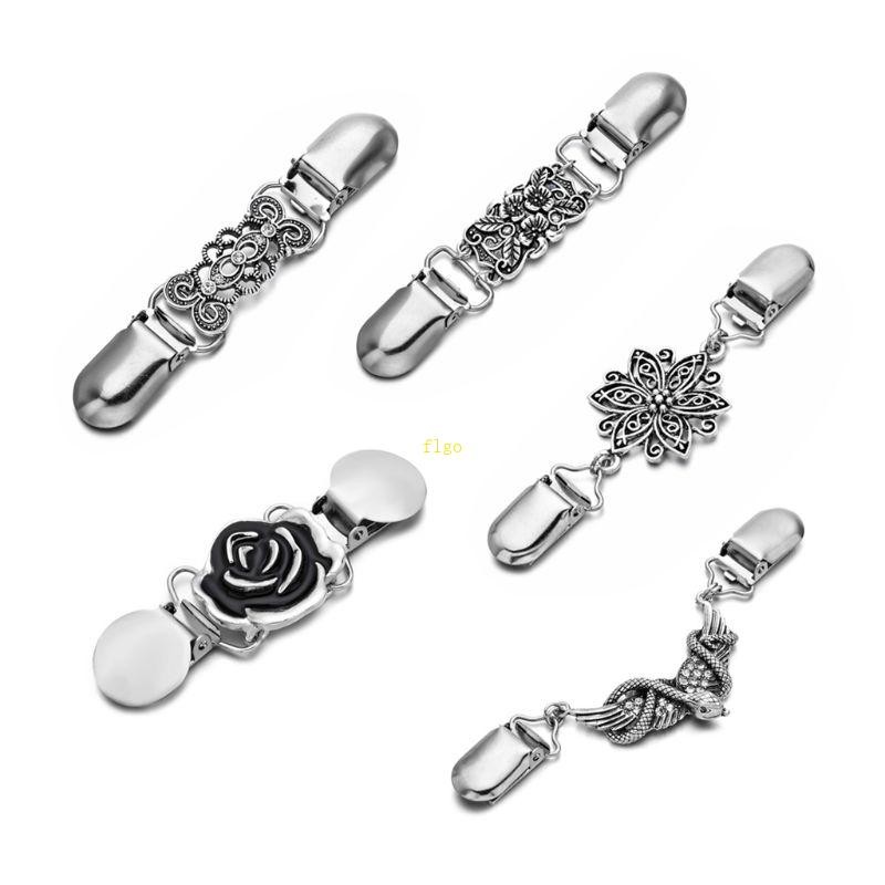 Flgo Retro Cardigan Clip Sweater Clip Women Filigree Cinch Back of Dresses Shawl Clip