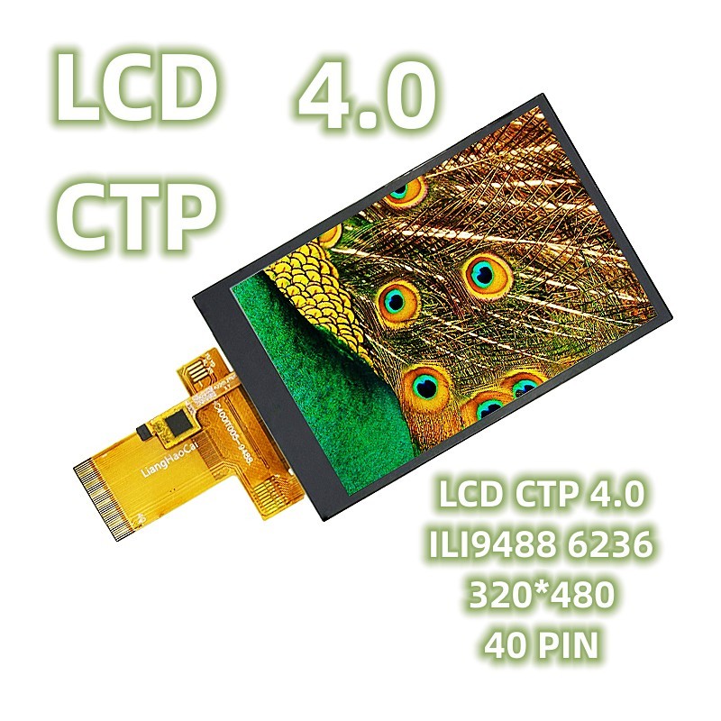 CTP LCD Series ILI9488 6236 4.0 Inch Diy Electronics Wide View Angle Capacitive Touch Panel Factory 