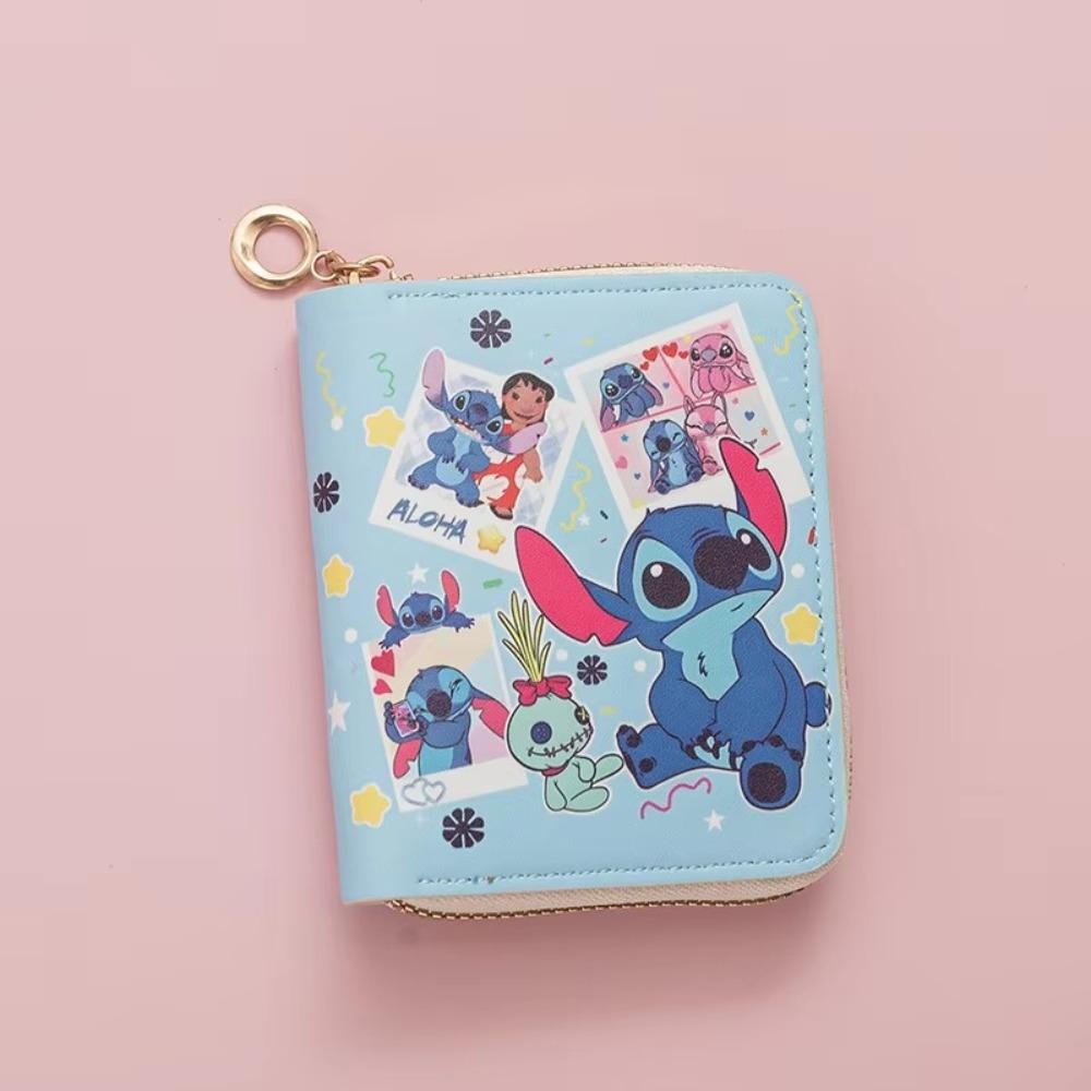 Mh กระเป๋าสตางค์กระเป๋าเงิน, PU หนัง Kawaii Stitch กระเป๋าใส่เหรียญเงิน,อะนิเมะ Figures Tote กระเป๋ากระเป๋าถือบัตรเครดิต Holoder เด็กของขวัญวันเกิด