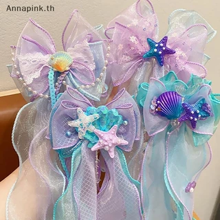 Ank Mermaid Headwear, โบว์เจ้าหญิงเด็ก, กิ๊บติดผม, เส้นด้ายลอยของเด็กผู้หญิง, เครื่องประดับผม Mermaid Maiden EN
