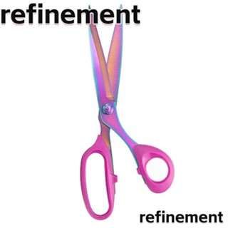 Refinement กรรไกรตัดผ้า สเตนเลส เคลือบไทเทเนียม สําหรับงานหนัก ตัดชุดหนัง ตัดเย็บเสื้อผ้า สํานักงาน