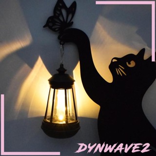 [Dynwave2] โคมไฟพลังงานแสงอาทิตย์ รูปแมวน่ารัก สีดํา 21.6 นิ้ว