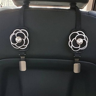 Car Inner and Rear Row Seat Back Hook Creative Camellia Car Multifunction Hook Car Storage Can Small Hook HIjN