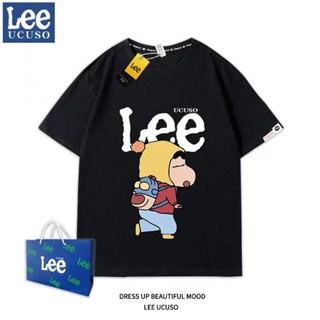 【พร้อมส่ง】เสื้อยืดแขนสั้นลําลอง ผ้าฝ้าย ทรงหลวม ลายการ์ตูนชินจัง แฟชั่นฤดูร้อน สําหรับผู้ชายและผู้หญิง