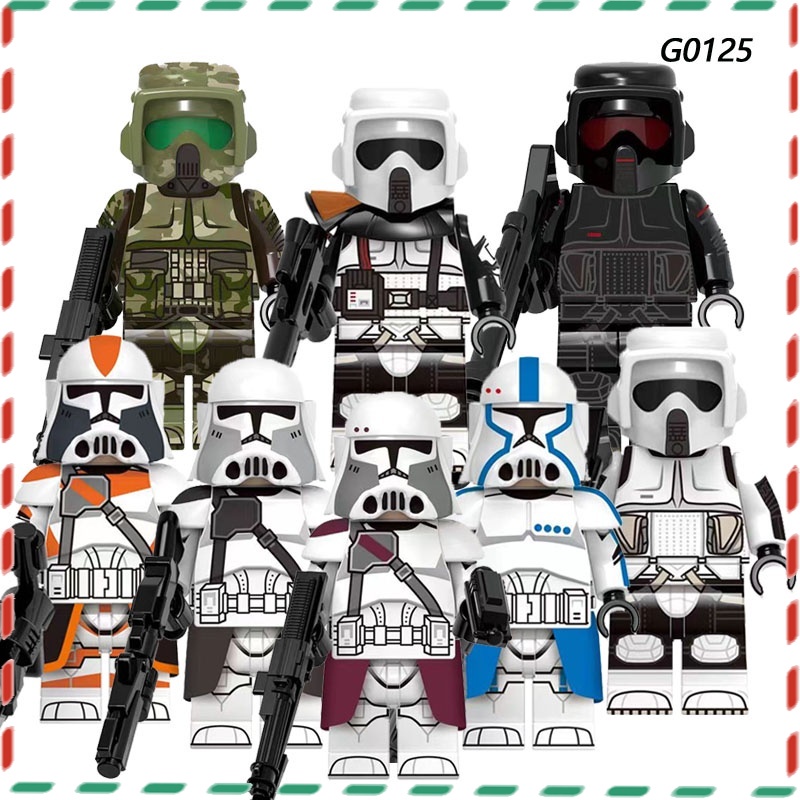 ของเล่นตัวต่อฟิกเกอร์ Star Wars series commander clone heavy soldier ขนาดเล็ก สําหรับเด็ก