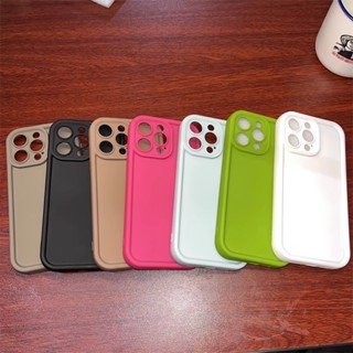 เคสป้องกันโทรศัพท์มือถือ TPU แบบเรียบง่าย สําหรับ iPhone 14Promax 15 14 13 12 11 xsmax xr x xs 7p 8plus 7 8 se2020 6 13Pro 12 Promax 11Pro 14plus