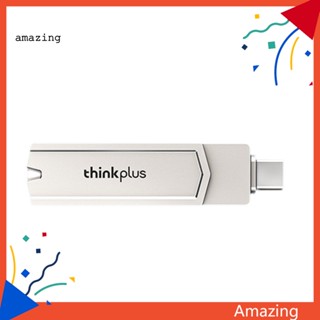 [AM] Lenovo Thinkplus TYCU301 แฟลชไดรฟ์โลหะ ความเร็วสูง หมุนได้ 32 64 128GB Type-C USB30 สําหรับ P