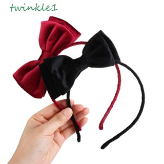 Twinkle1 ที่คาดผม ผ้ากํามะหยี่ โบว์ ที่คาดผม ของขวัญเด็ก กันลื่น สําหรับเด็กผู้หญิง เกาหลี เครื่องประดับผม เจ้าหญิง ที่คาดผม